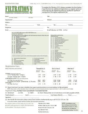Registration Form INDA Association of the Nonwoven Fabrics Inda