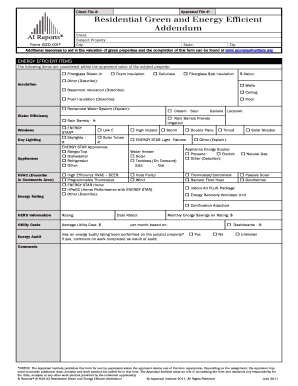 Form 82003 Residential Green and Energy Efficient Addendum