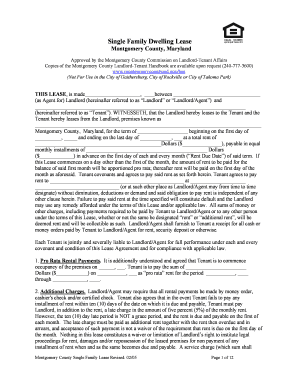 City of Rockville Dwelling Lease Form