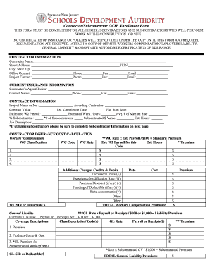 Ocip Enrollment Form