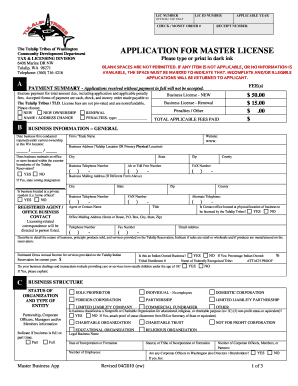 Blank Application for Tulalip Form