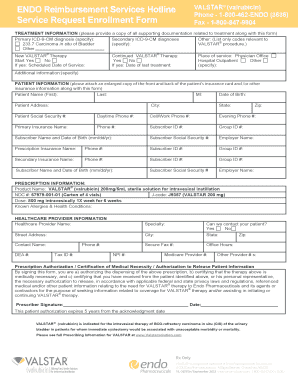 Valstar Enrollment Form