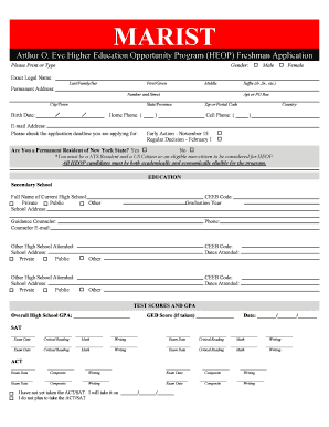 Marist Heop  Form