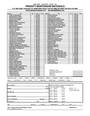 Priority Montessori  Form