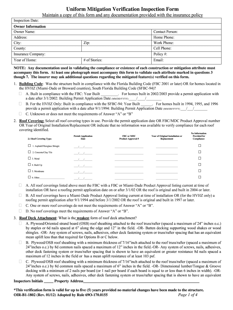  Mitigation Form 2012-2024