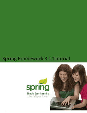 Spring Boot Tutorialspoint PDF  Form