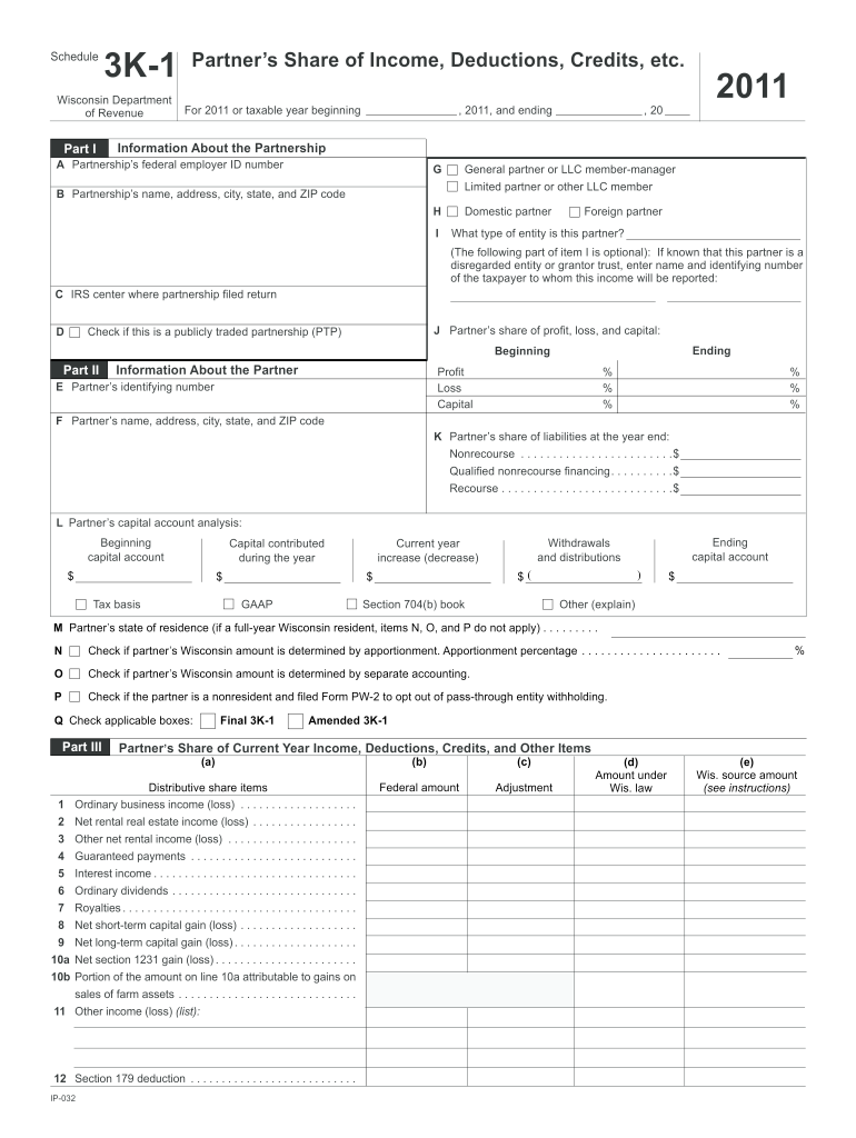  Wis Dept Revenue Partnership Form1065 2020