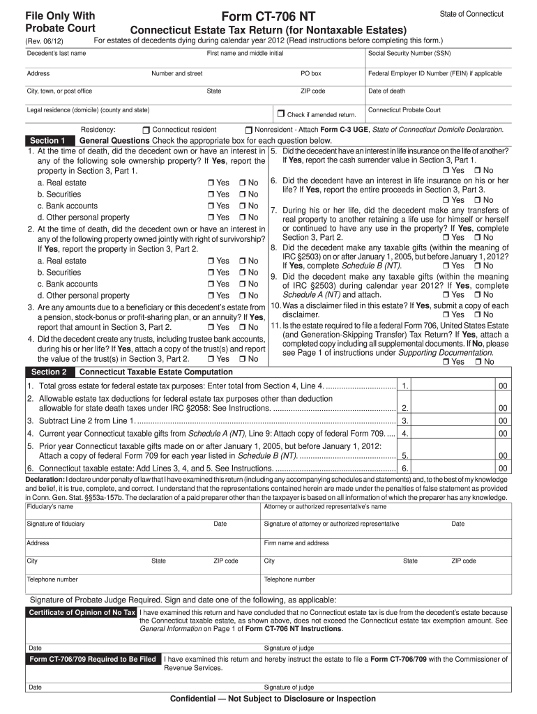 Ct 706  Form