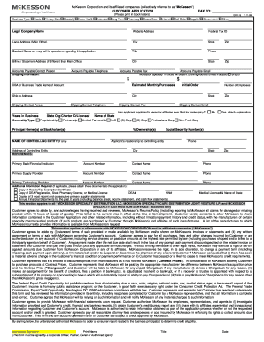  Mckesson Form Application 2009-2024