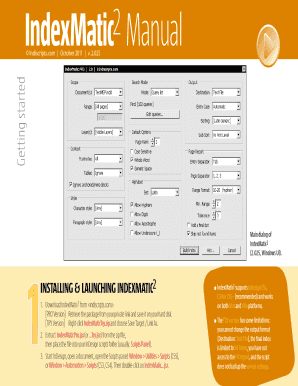 Indexmatic  Form