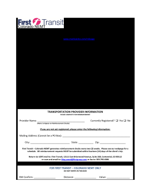 State of Colorado Mileage Reimbursement Form