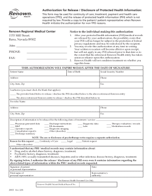 HIPAA Form PDF Nevada