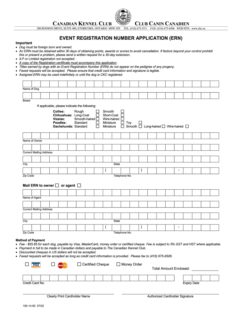  Ckc Ern Form 2002