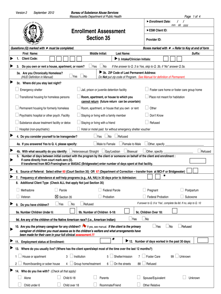 Get and Sign Section 35 Form 2012