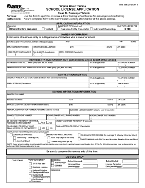 Virginia Drivers L8cense PDF Filler Form