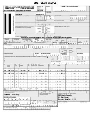 Medical Assistance Health Insurance Claim Formtitle Xix Programpatient and Insured Subscriber Information