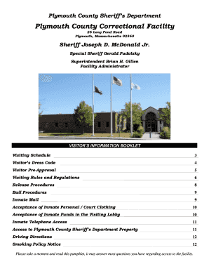 Plymouth County Correctional Facility  Form