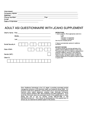 Adult Asi Form