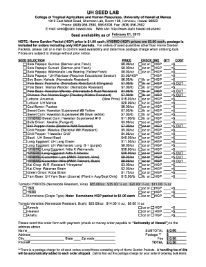 Uh Seed Lab  Form