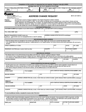  Virginia Dmv Change of Address Form 2011