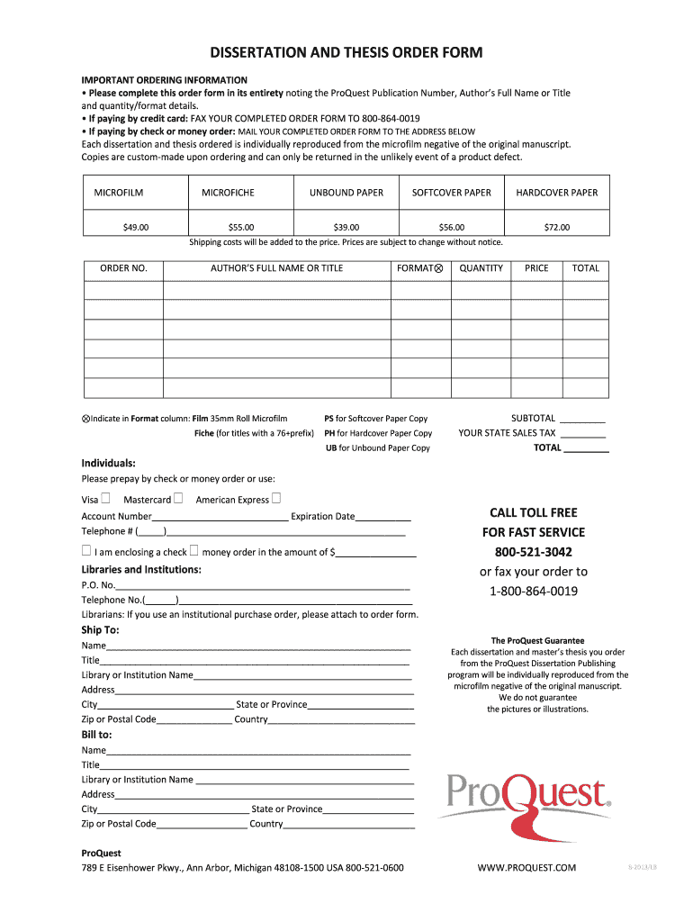 Proquest Publication Form Fillable