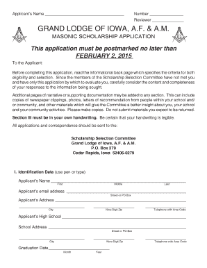  Masonic Scholarship 2015