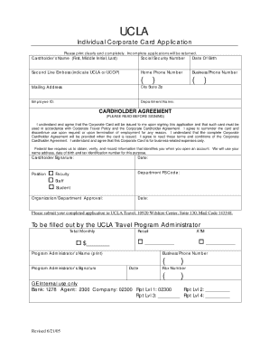 Ucla Applications Form