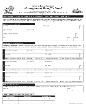 Management Benefits Fund Dental  Form