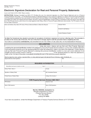 3976, Electronic Signature Declaration for State of Michigan Michigan  Form