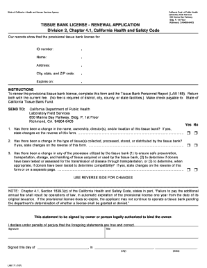 California Tissue Bank  Form