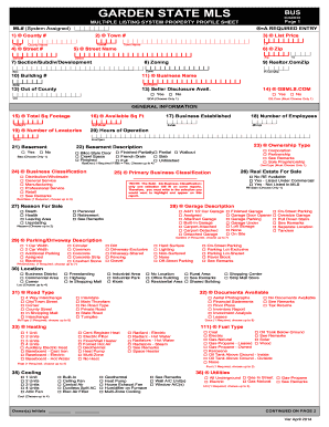 Garden State Mls Fill Out And Sign Printable Pdf Template Signnow