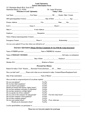 New Patient Information Form