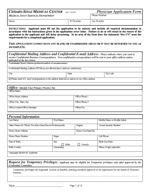 Cedars Sinai Doctors Note  Form