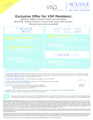 Acuvue Rebate Forms