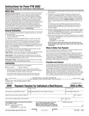 California Form 3582 E File Payment