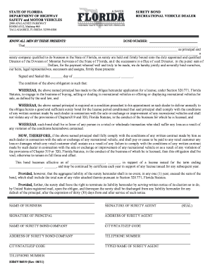 Florida Bond Form