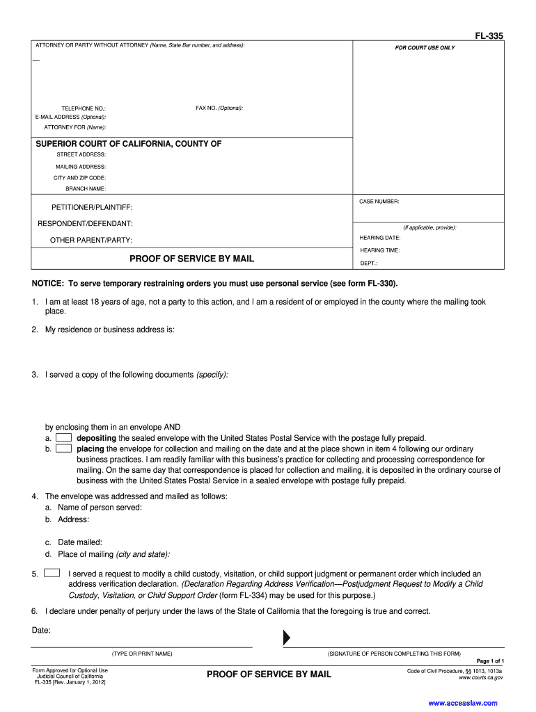 Fl 335 Form