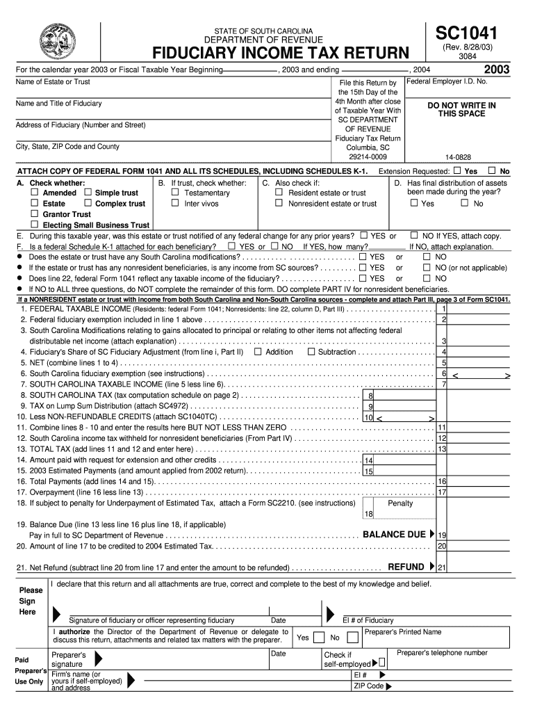  Sc1041 Form 2019