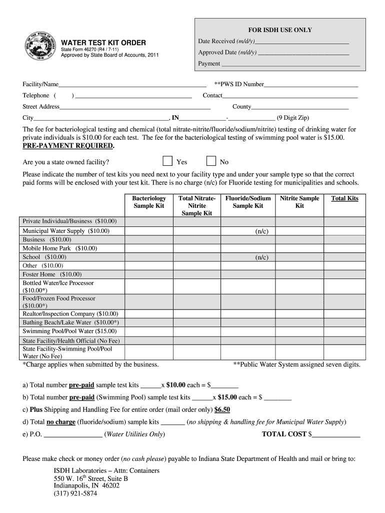  for ISDH USE ONLY  Forms 2011-2024