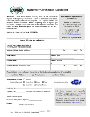 Iapmo 720 Application Nitc Form