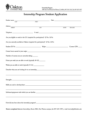 Internship Form