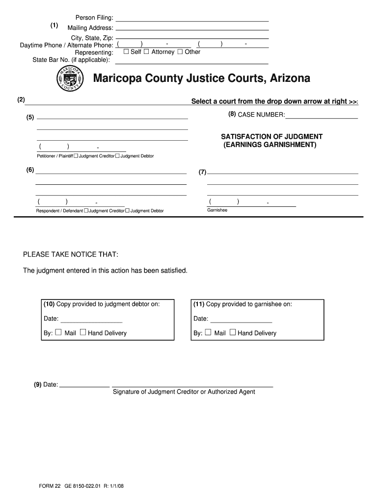 Satisfaction of Judgment Form Texas