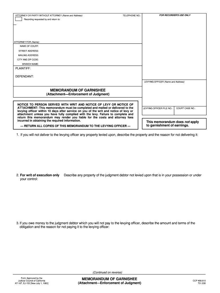  Ej 152 1983 Form 1983