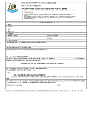 Michigan Dnr Salvage Tag  Form