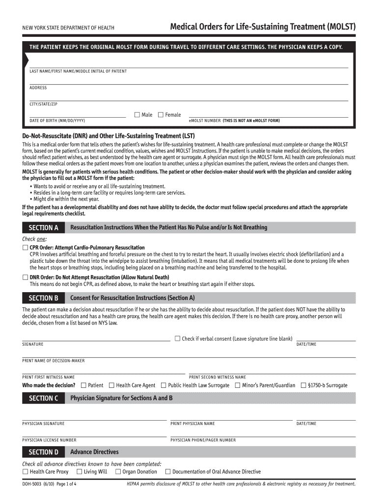  Doh 5003 Molst Form 2010