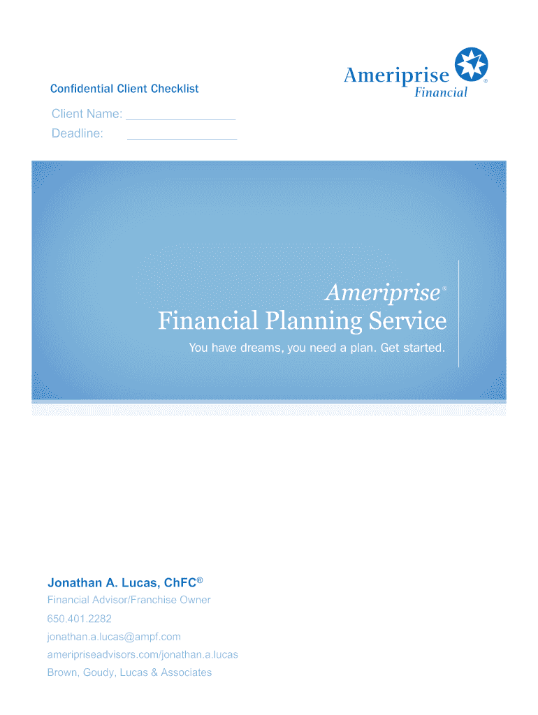 Confidential Checklist Customer Form