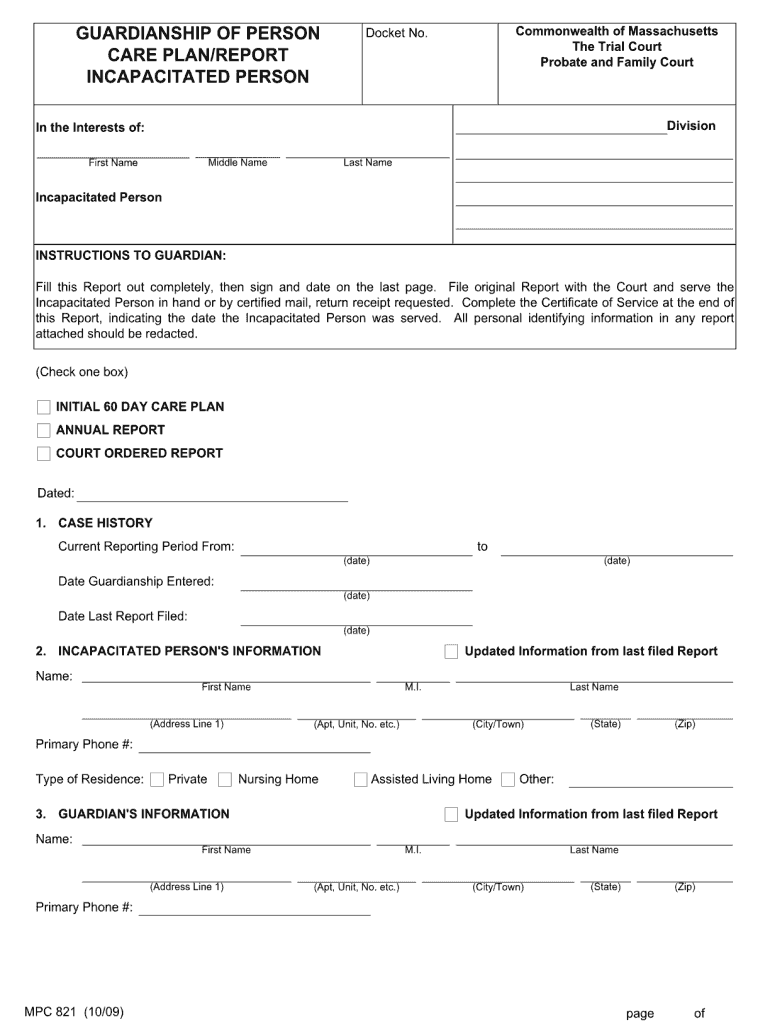  How to Fill Out Mpc 821 Form 2009