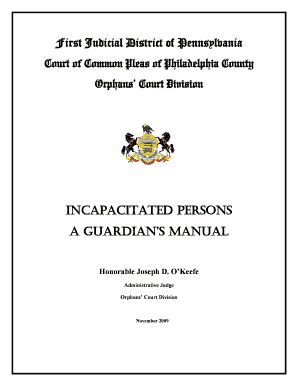 Get and Sign Guardian's Manual November the Philadelphia Courts Courts Phila  Form