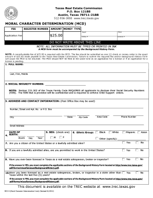 Trec Mcd Form