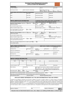 Tar Lease Application Fillable  Form